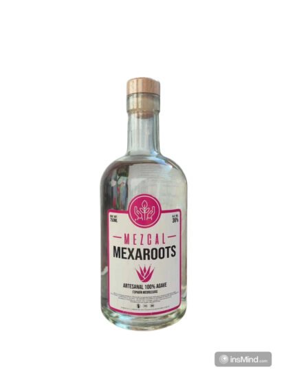 Botella 750ml de mezcal MEXAROOTS  alc. vol. 36°